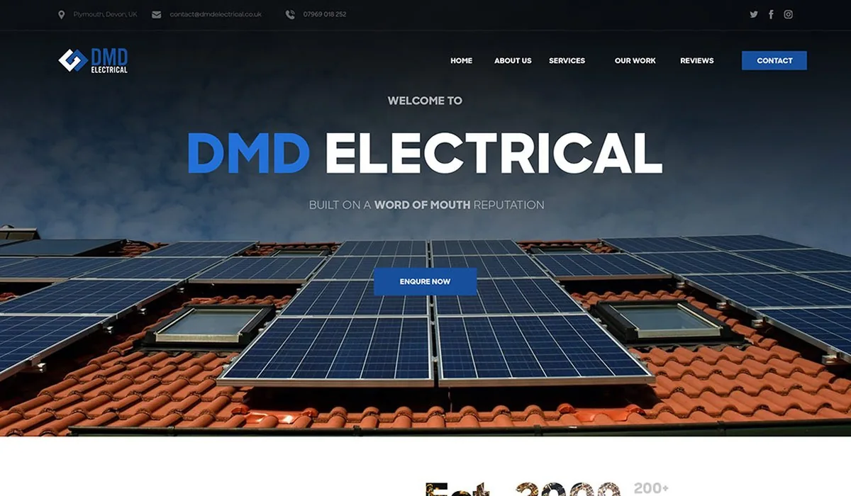 DMD Electrical website design project
