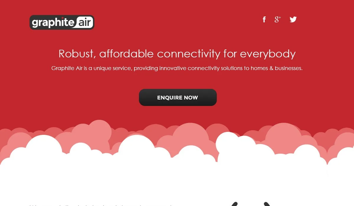 Graphite Air website design project