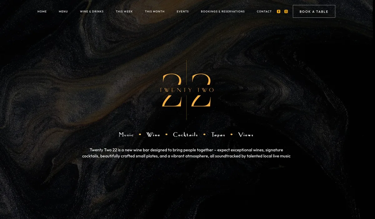 Twenty Two 22 website design project
